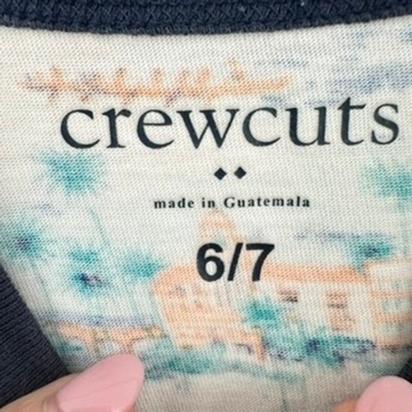 Crewcuts Boys Size 6/7 Palm Tree Short Sleeve T-Shirt Summer Back to School - Picture 2 of 5